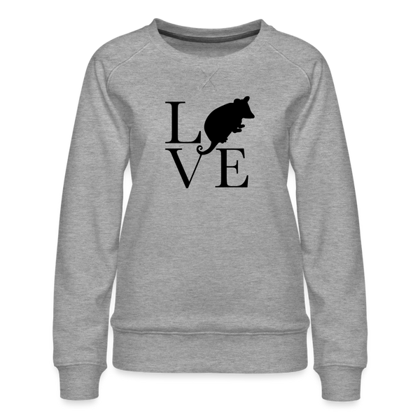 Opossum_LoVe Women’s Premium Sweatshirt - heather grey
