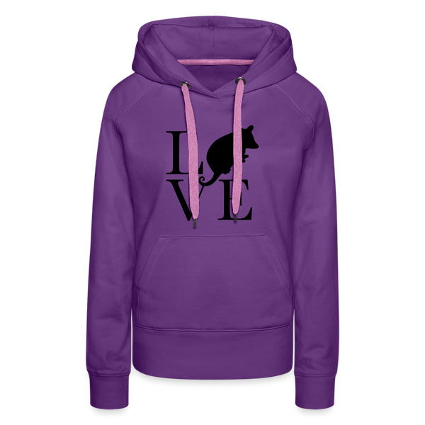 Opossum_LoVe Women’s Premium Hoodie - purple